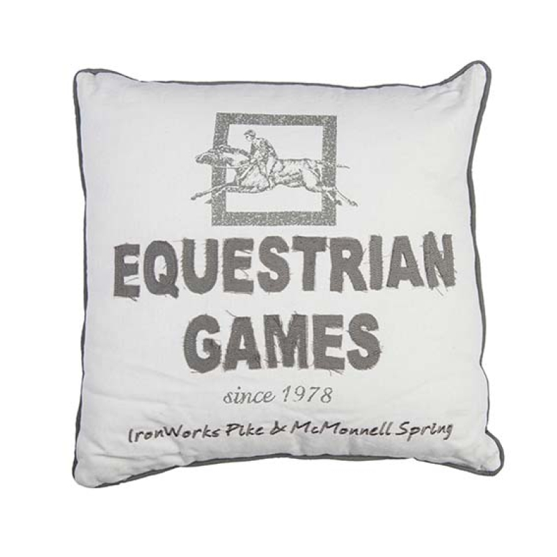 HKM Canvas kussen met nostalgieprint 45 x 45cm 